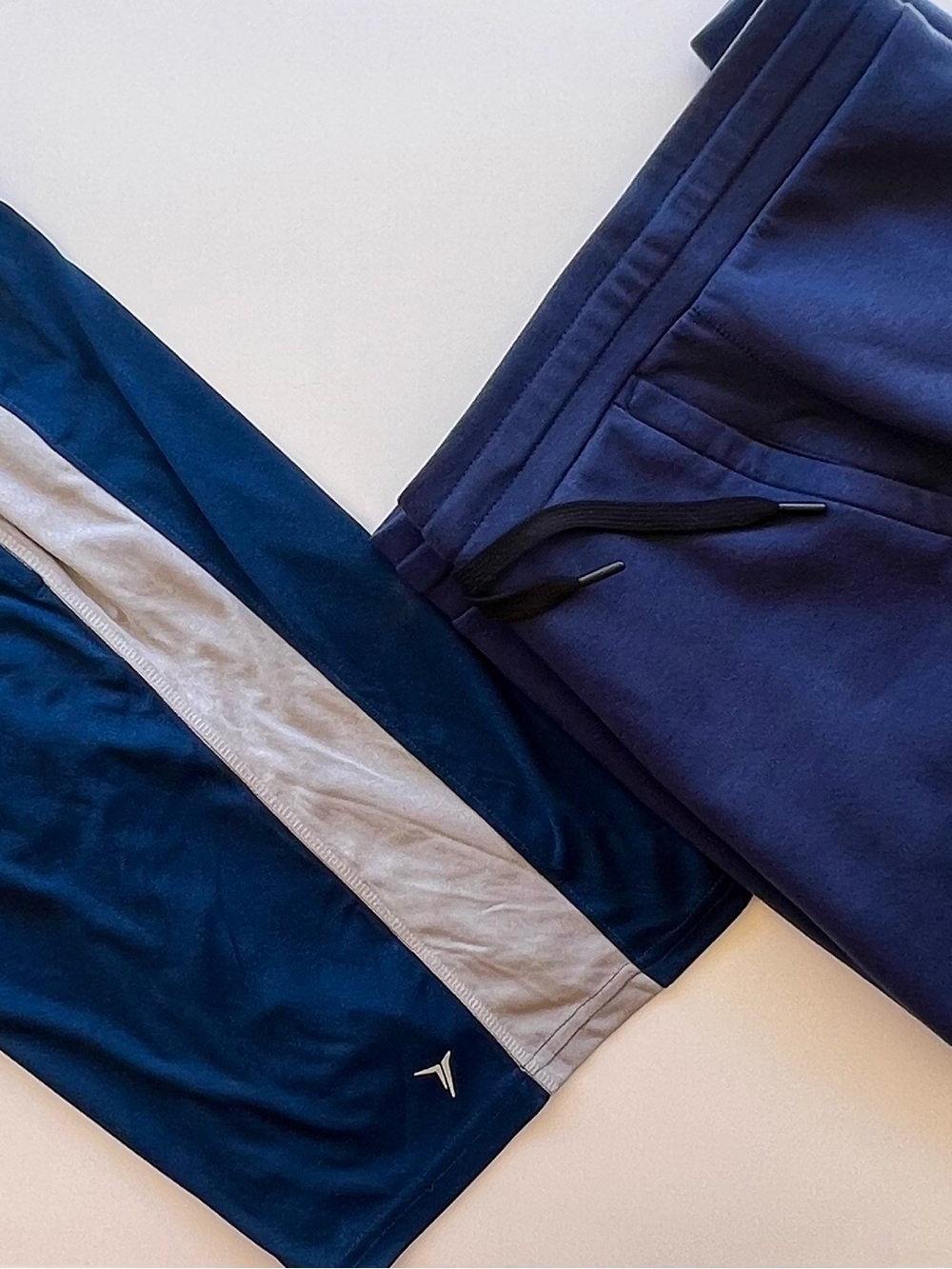 Navy Athletic Joggers with Gray Stripe